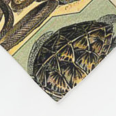 Adolphe Millot Reptiles 1 Fleece Blanket (Ecke)
