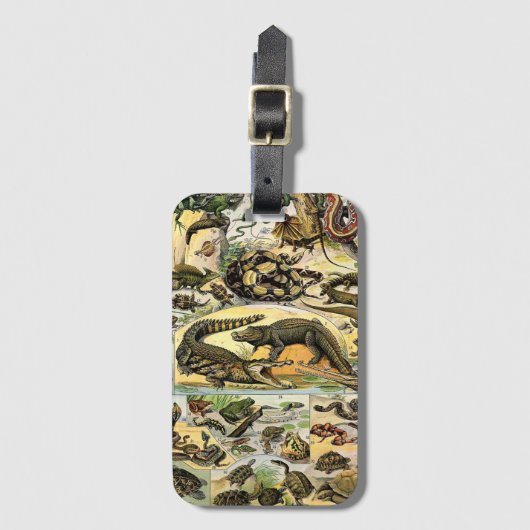 Adolphe Millot Reptiles 1 Gepäckstück Gepäckanhänger (Vorderseite Vertikal)