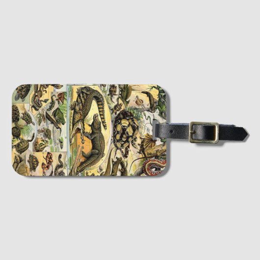 Adolphe Millot Reptiles 1 Gepäckstück Gepäckanhänger (Vorderseite (Horizontal))