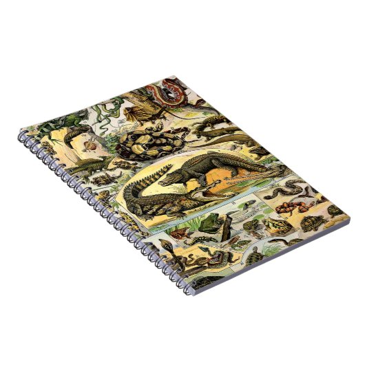 Adolphe Millot Reptiles 1 Notebook Notizblock (Rechte Seite)
