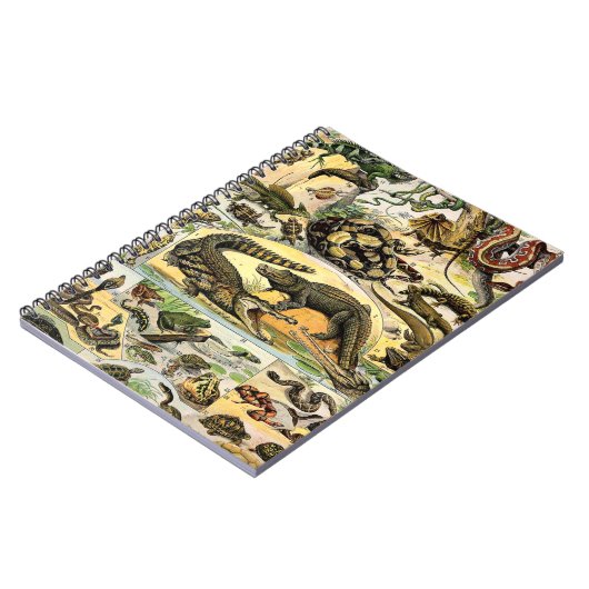 Adolphe Millot Reptiles 1 Notebook Notizblock (Linke Seite)