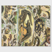 Adolphe Millot Reptiles 1 Wrapping Paper Geschenkpapier (Flach)