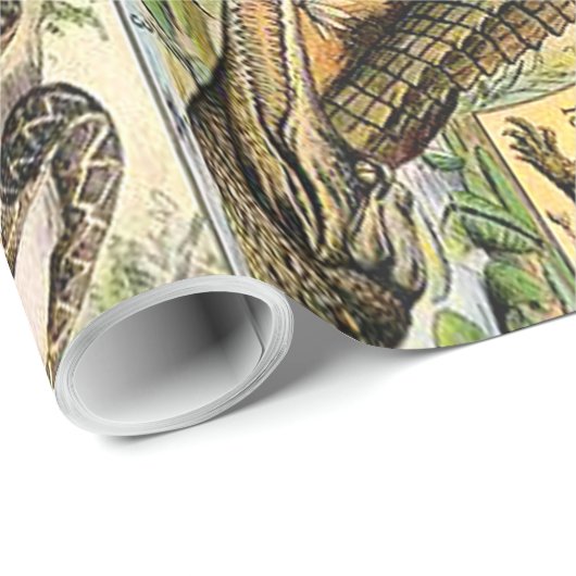 Adolphe Millot Reptiles 1 Wrapping Paper Geschenkpapier (Rolleneckpunkt)
