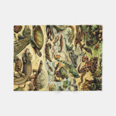 Adolphe Millot Reptiles 2 Fleece Blanket (Vorderseite (Horizontal))