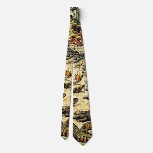 Adolphe Millot Reptiles 2 Neck Tie Krawatte (Rückseite)