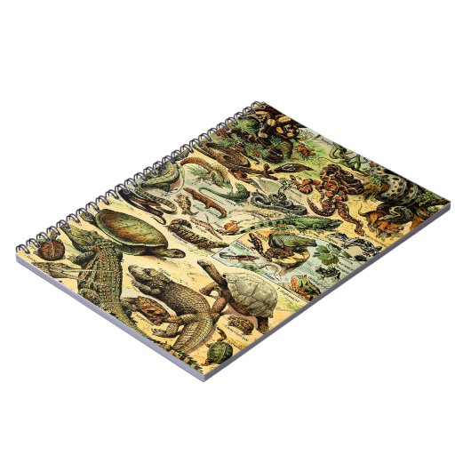 Adolphe Millot Reptiles 2 Notebook Notizblock (Linke Seite)