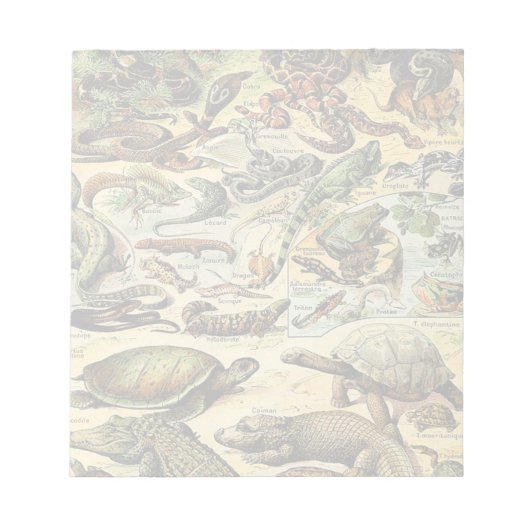 Adolphe Millot Reptiles 2 Notepad Notizblock (Vorderseite)