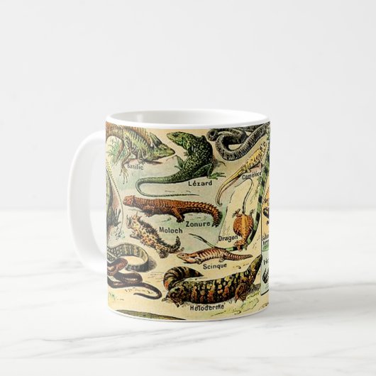Adolphe Millot Reptiles 2 Tasse (Vorderseite Links)