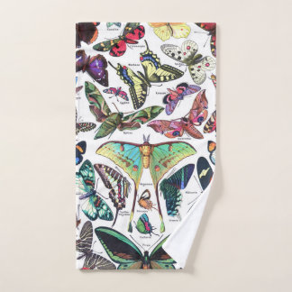 Adolphe Millot "Schmetterlinge" 3. Badhandtuch Set