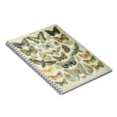 Adolphe Millot Schmetterlinge Pattern-A Notizbuch Notizblock (Rechte Seite)