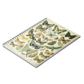 Adolphe Millot Schmetterlinge Pattern-A Notizbuch Notizblock (Linke Seite)