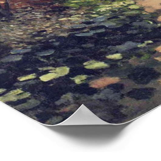 Adolphe Monet Reading im Garten, 1866 Poster (Ecke)