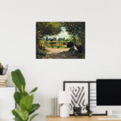 Adolphe Monet Reading im Garten - Claude Monet Poster (Heimbüro)