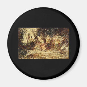 Adolphe Monticelli am Brunnen Magnet