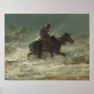 Adolphe Schreyer - Mann mit Lanze durch Poster