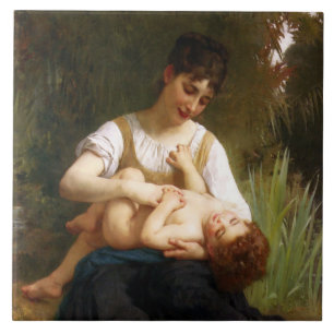 Adolphus Child and Tee von William Bouguereau Fliese