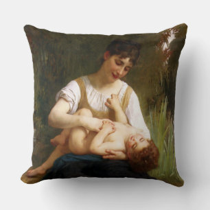 Adolphus Child and Tee von William Bouguereau Kissen