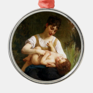Adolphus Child and Tee von William Bouguereau Ornament Aus Metall