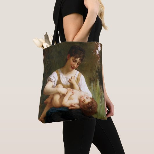 Adolphus Child and Tee von William Bouguereau Tasche (Von Nahem)