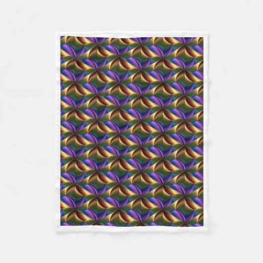 ADOM Abstract Metallic Pattern Blanket Fleecedecke (Vorderseite)