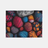 ADOM Abstrakte bemalte Steine Wurfdecke Fleecedecke (Vorderseite (Horizontal))