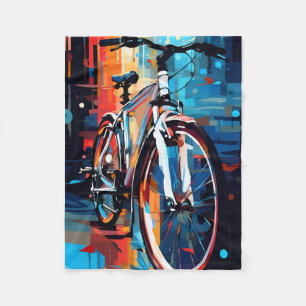ADOM Abstrakte Fahrrad Kunst Wurfdecke Fleecedecke