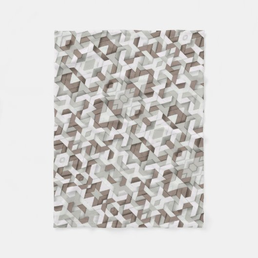 ADOM Beige Geometrischer Teppich-Decke Fleecedecke (Vorderseite)
