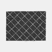 ADOM Black Grid Diamond Blanke Fleecedecke (Vorderseite (Horizontal))