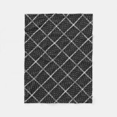 ADOM Black Grid Diamond Blanke Fleecedecke (Vorderseite)