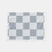 ADOM Blau kariertes Web-Decke Fleecedecke (Vorderseite (Horizontal))