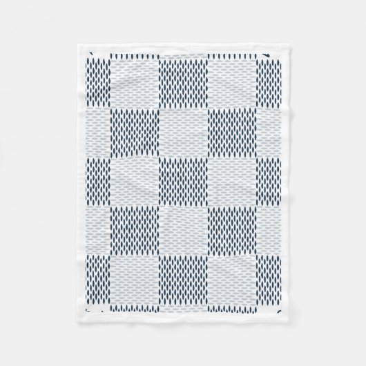 ADOM Blau kariertes Web-Decke Fleecedecke (Vorderseite)
