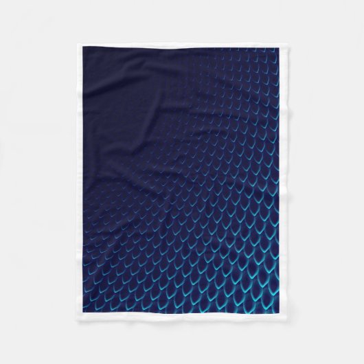 ADOM Blaue Drachenschuppen Kunstdecke Fleecedecke (Vorderseite)