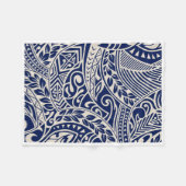 ADOM Blaues Tribal-Polynesische Decke (Vorderseite (Horizontal))