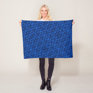 ADOM Blue Botanical Fields Blanket Fleecedecke
