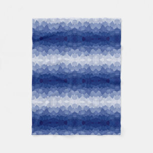 ADOM Blue Leaf Symmetry Blanket Fleecedecke