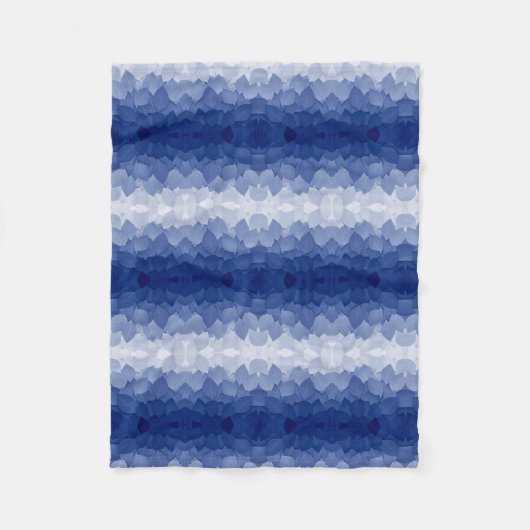 ADOM Blue Leaf Symmetry Blanket Fleecedecke (Vorderseite)