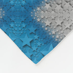 ADOM Blue Silver Mosaikdecke Fleecedecke