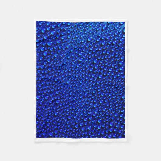 ADOM Blue Water Drops Art-Decke Fleecedecke (Vorderseite)