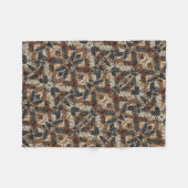ADOM Braune Ornamentale Teppichdecke Fleecedecke (Vorderseite (Horizontal))