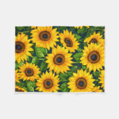 ADOM Bright Sunflower Throwdecke Fleecedecke (Vorderseite (Horizontal))