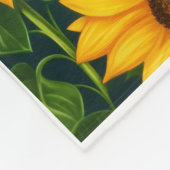 ADOM Bright Sunflower Throwdecke Fleecedecke (Ecke)