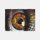 ADOM Cybernetic Tech Eye Wurfdecke Fleecedecke (Vorderseite (Horizontal))