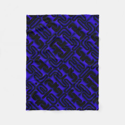 ADOM Dunkelblaue Linearmuster-Decke Fleecedecke (Vorderseite)