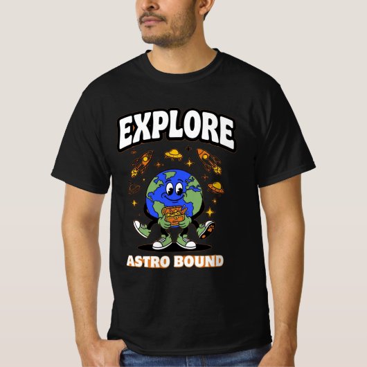 ADOM Erkunde Astro Begrenzte Erde Kunst T-Shirt (Vorderseite)