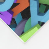 ADOM Farbige 3D-Alphabet-Wurfdecke Fleecedecke (Ecke)