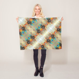 ADOM Farbige abstrakte Mosaikdecke Fleecedecke
