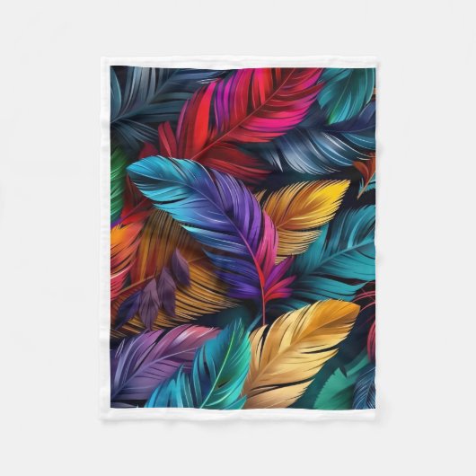 ADOM Farbige Botanische Kunstdecke Fleecedecke (Vorderseite)