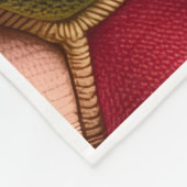 ADOM Farbige Honigwaben-Strickdecke Fleecedecke (Ecke)