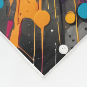 ADOM Farbige Mal-Spritzer-Wurfdecke Fleecedecke (Ecke)