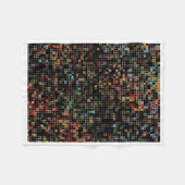 ADOM Farbige Mosaik-Pixel-Art-Decke Fleecedecke (Vorderseite (Horizontal))